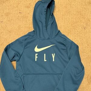 Nike Fly Hoodie in Dark Teal and Light Yellow